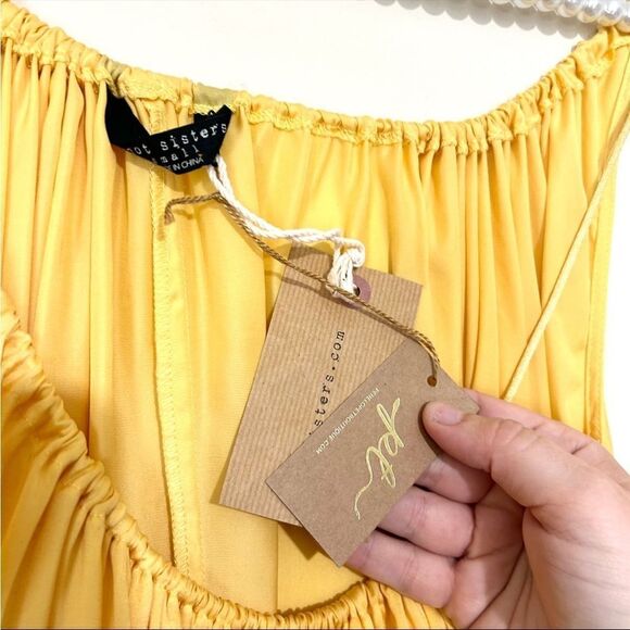 Knot Sisters Yvonne Yellow Sleeveless Maxi Dress NEW WITH TAGS SIZE SMALL - Picture 5 of 7